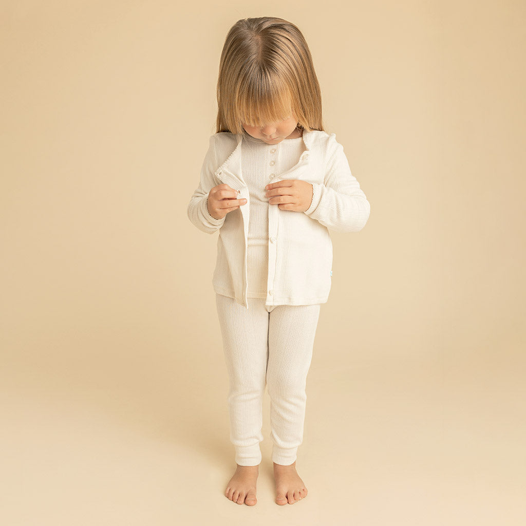 Vanilla Pointelle Cardigan