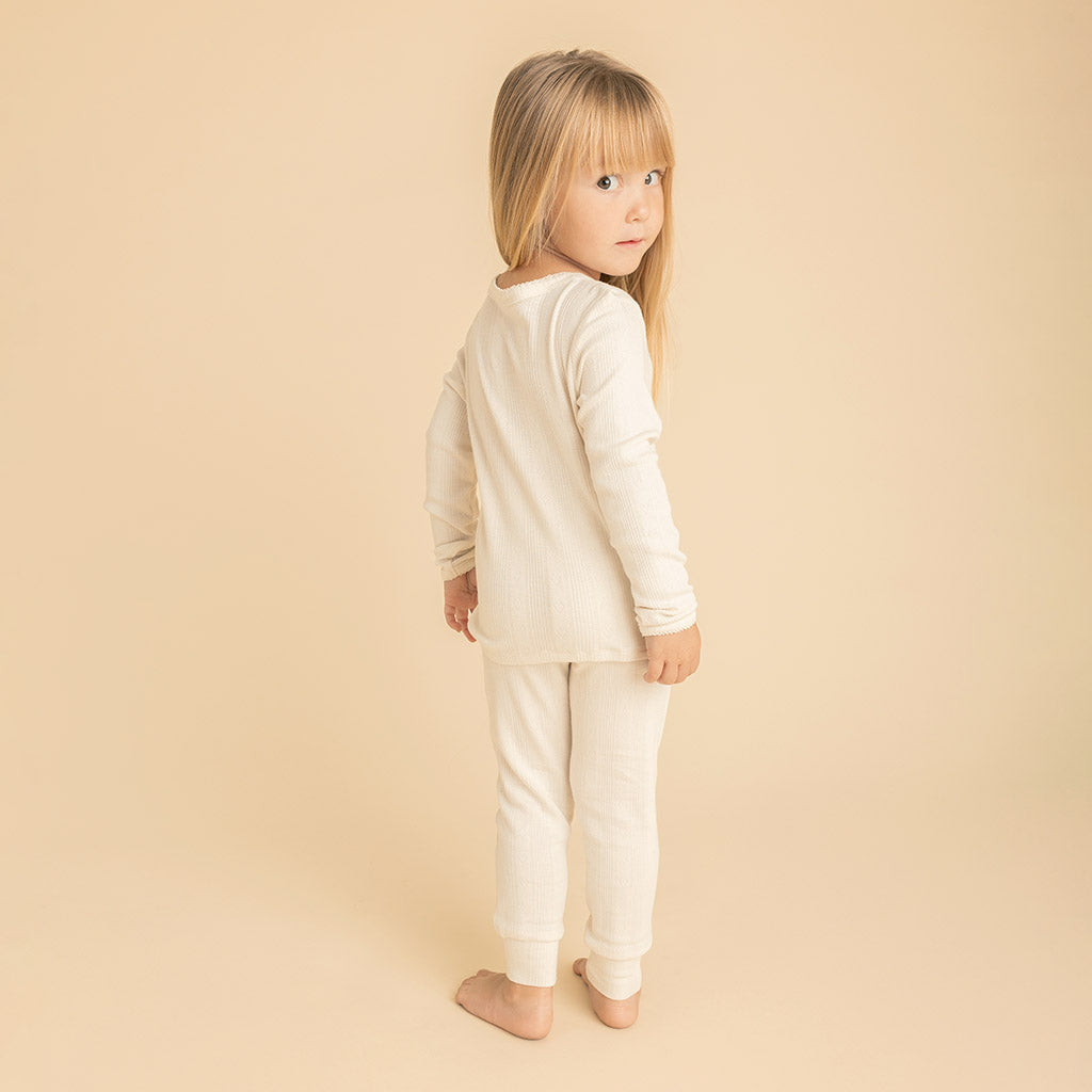 Vanilla Pointelle Leggings