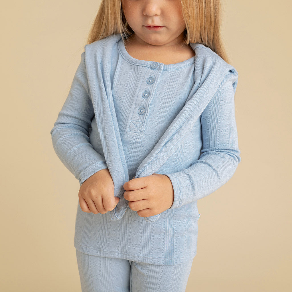 Periwinkle Pointelle Cardigan