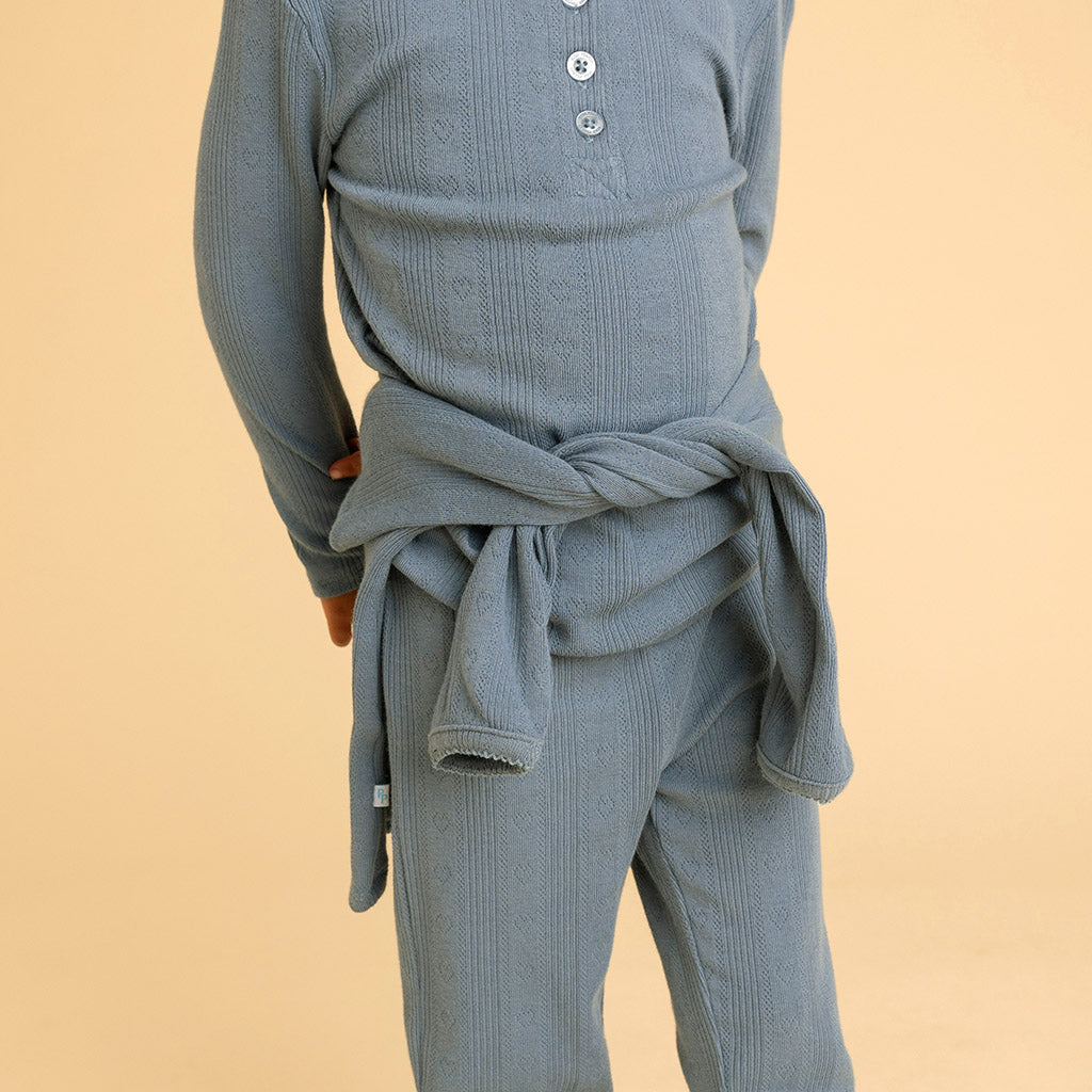 Slate Pointelle Cardigan