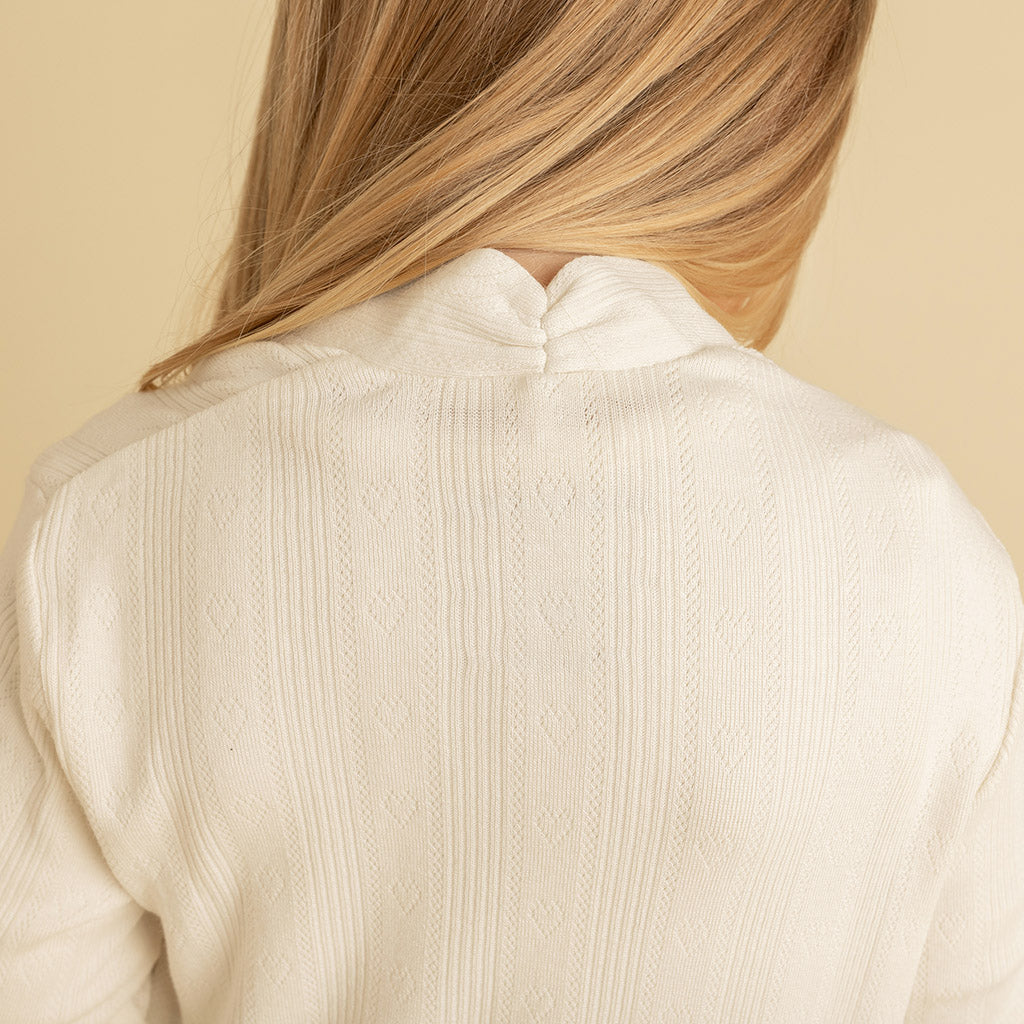 Vanilla Pointelle Fly Away Cardigan