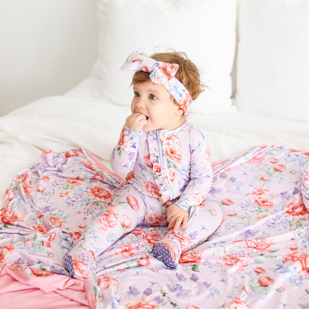 Joaquina & Spring Pink Pinstripe Patoo® Blanket