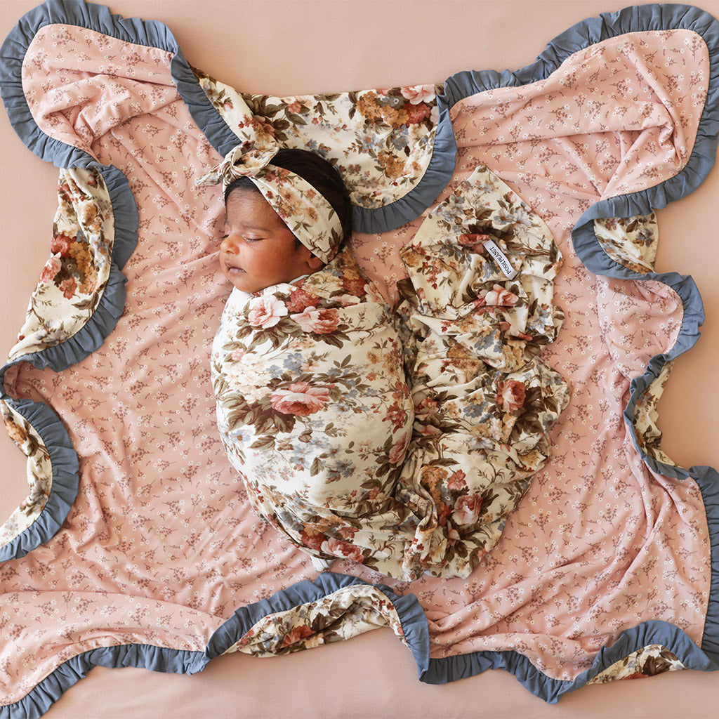 Dauphine & Debra Ruffled Luxette Patoo® Blanket