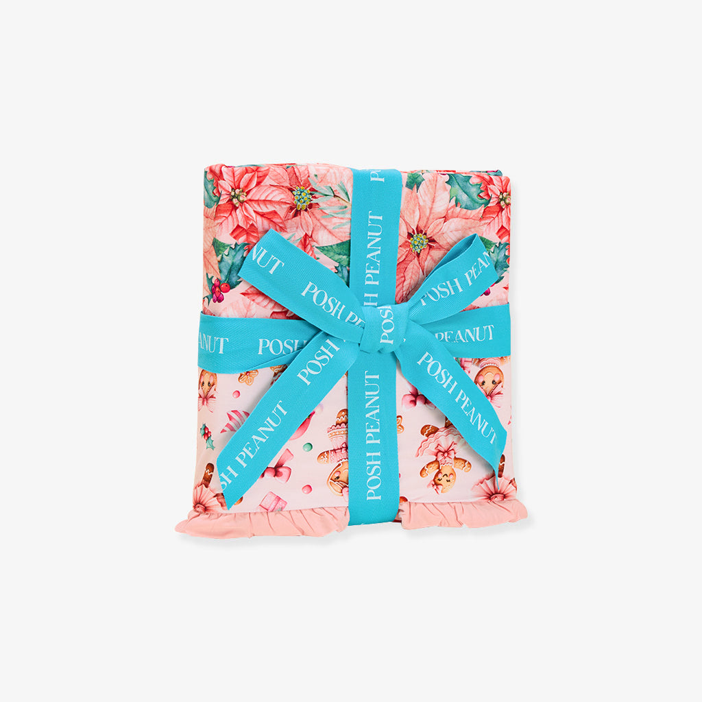 Poinsettia & Ginger Posh Ruffled Luxette Patoo® Blanket