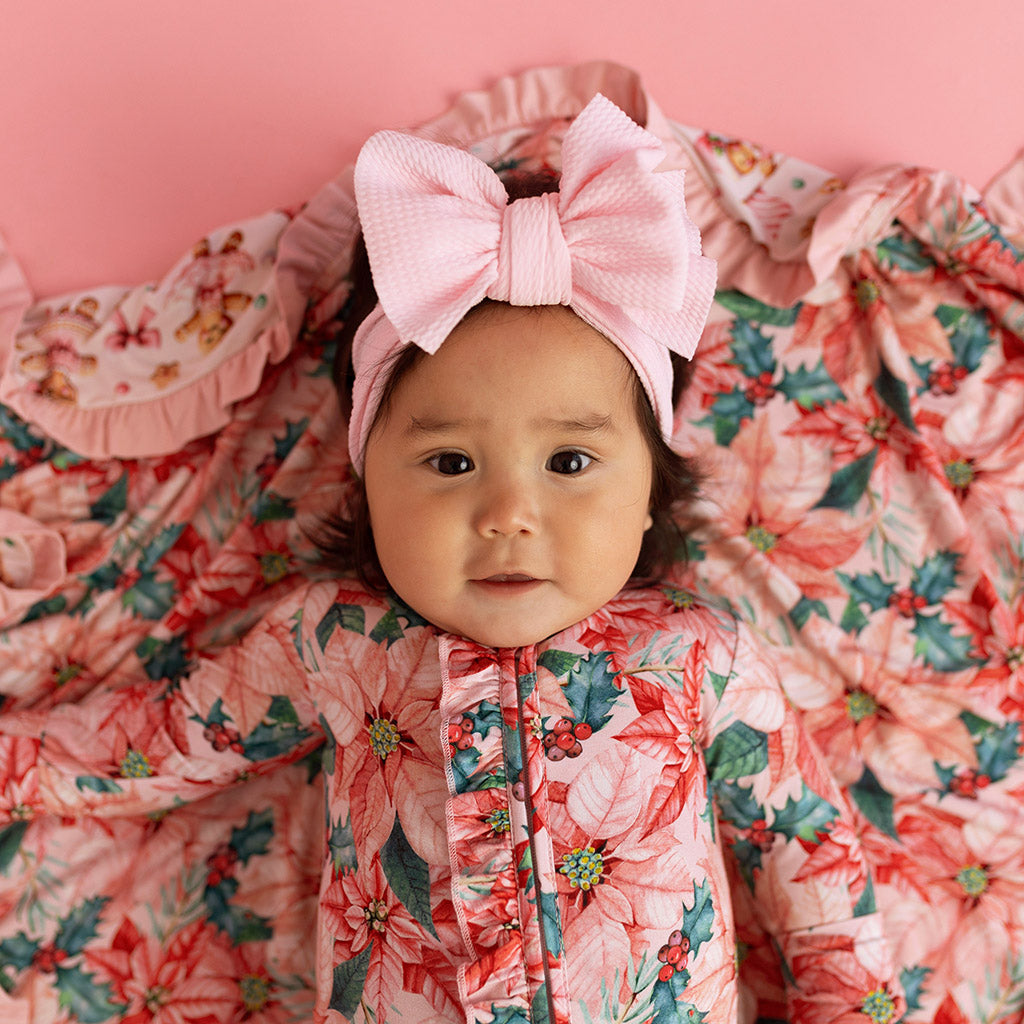 Poinsettia & Ginger Posh Ruffled Luxette Patoo® Blanket