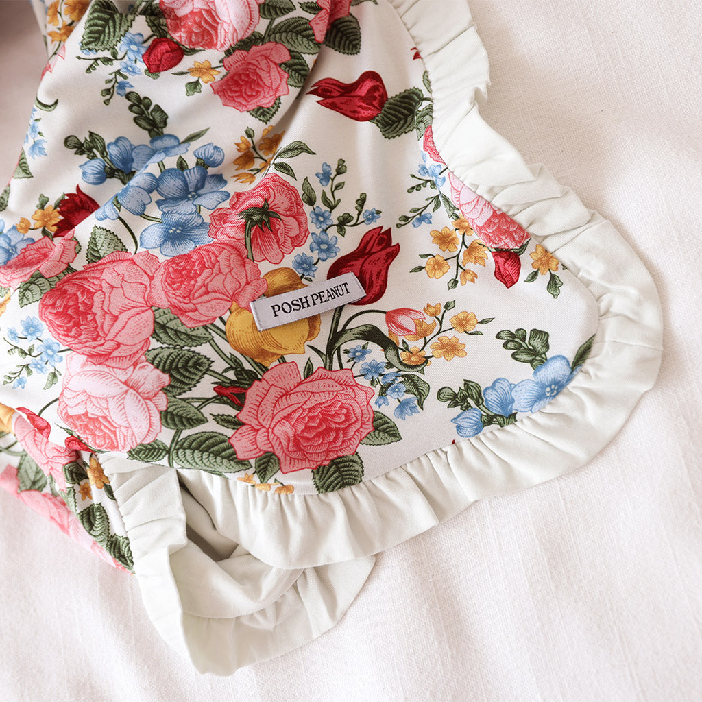 Rubina & Creme Ruffled Luxette Patoo® Blanket