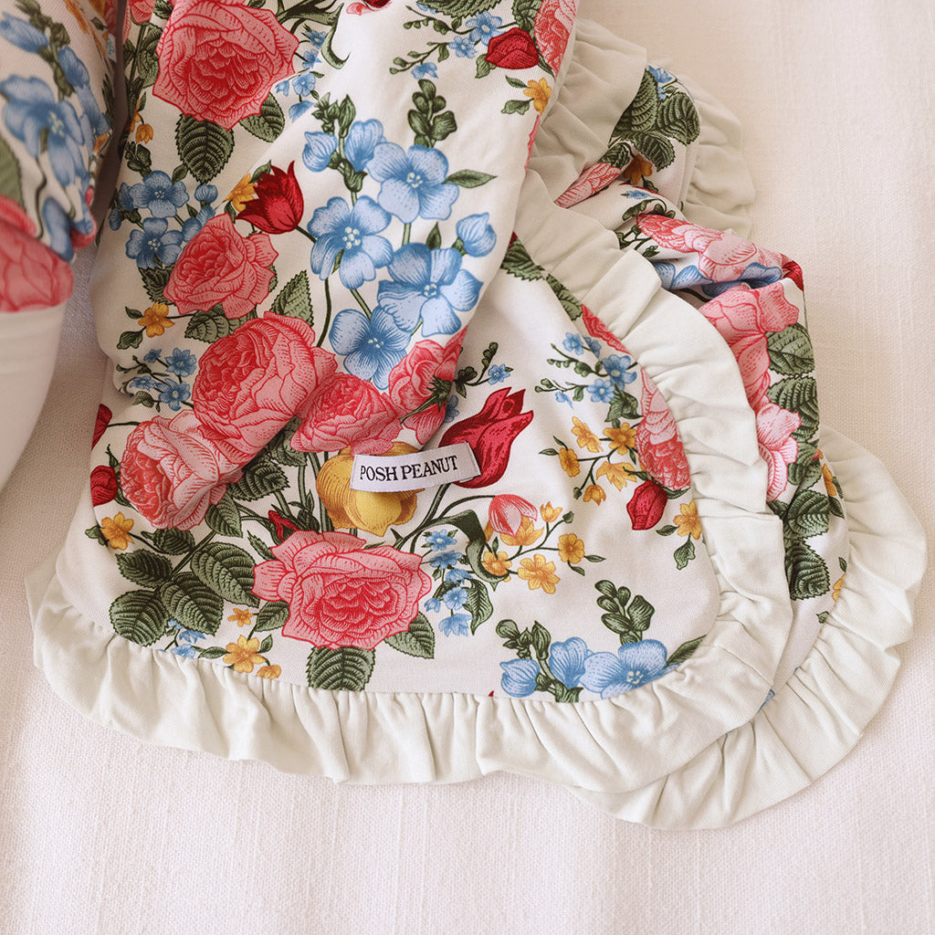 Rubina & Creme Ruffled Luxette Patoo® Blanket