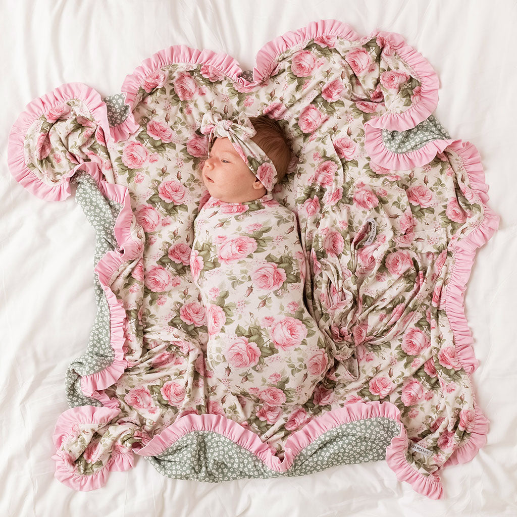 Sandrine & Ophelia Ruffled Luxette Patoo® Blanket