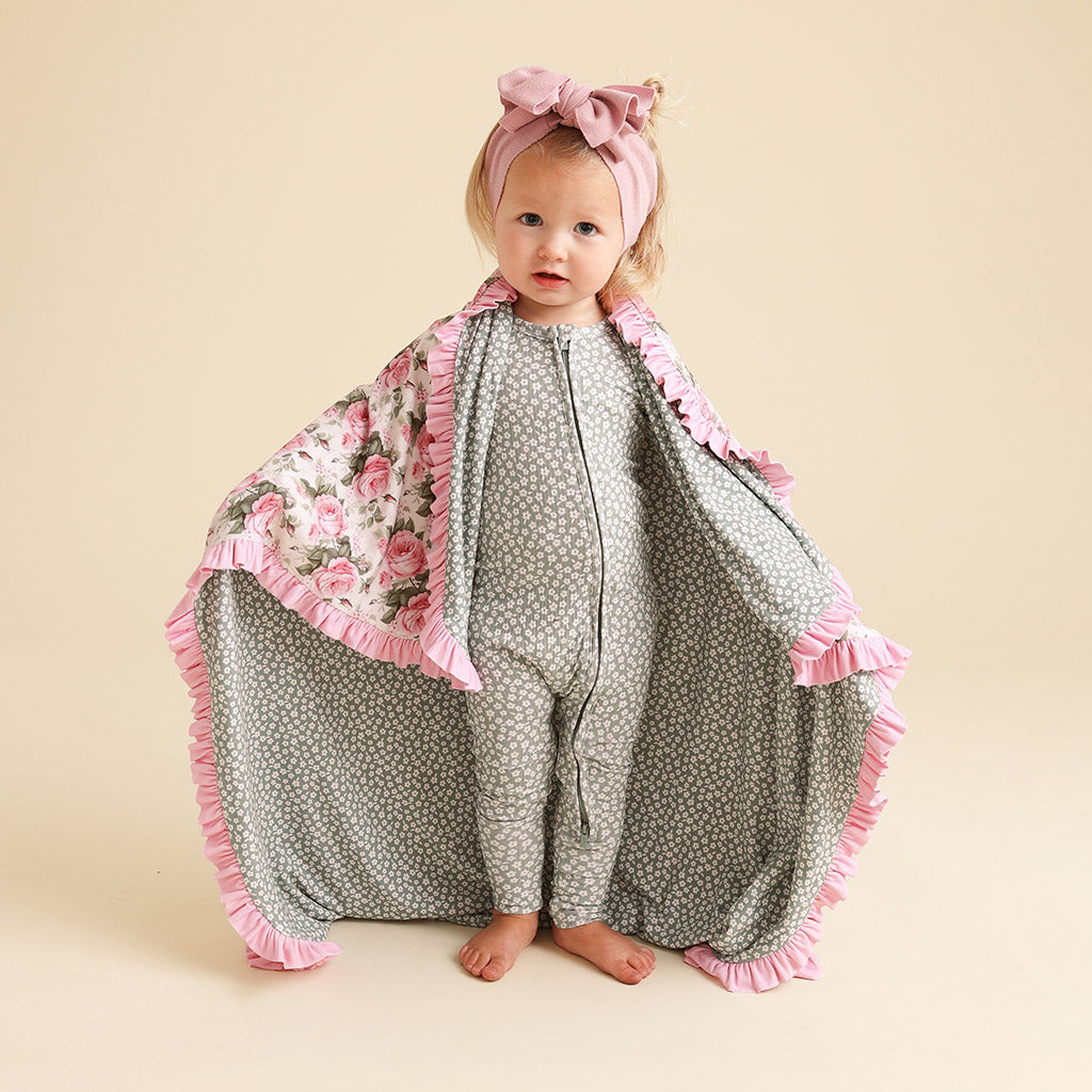 Sandrine & Ophelia Ruffled Luxette Patoo® Blanket