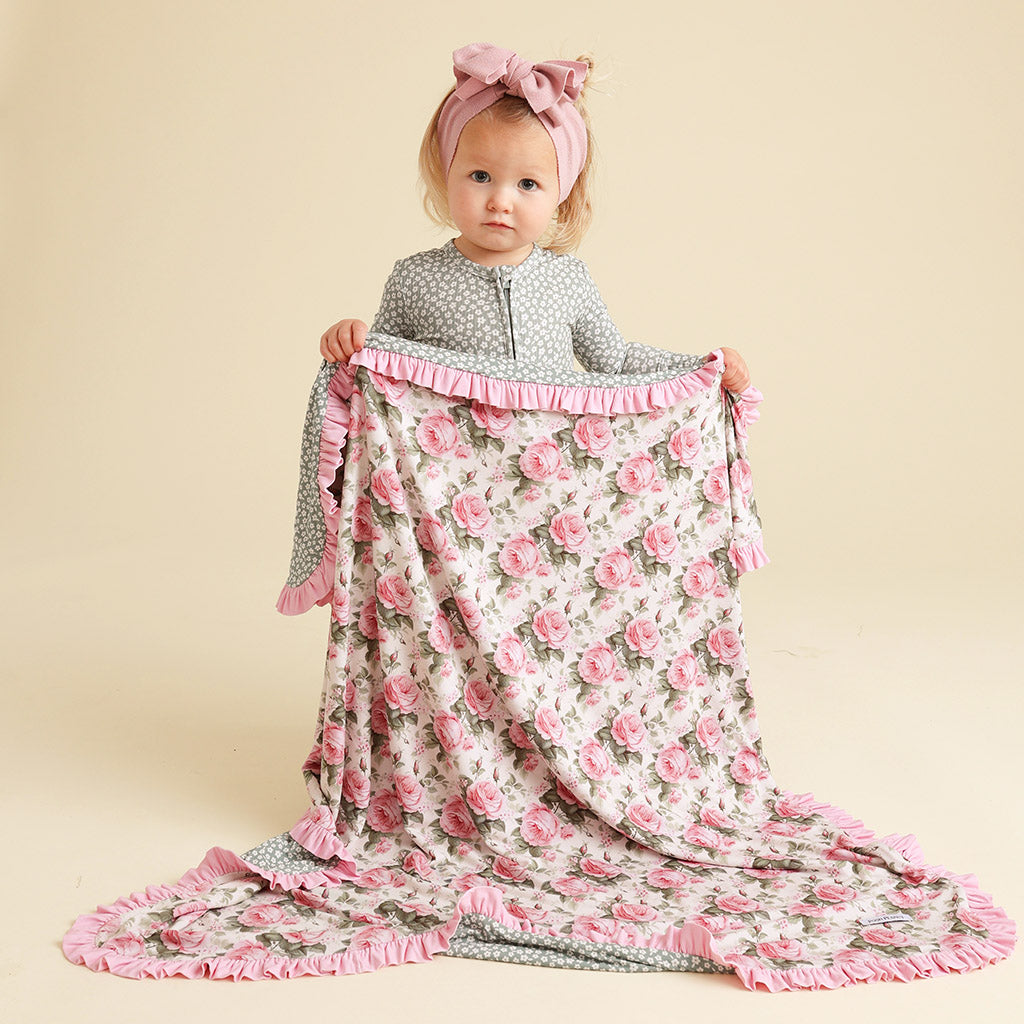 Sandrine & Ophelia Ruffled Luxette Patoo® Blanket