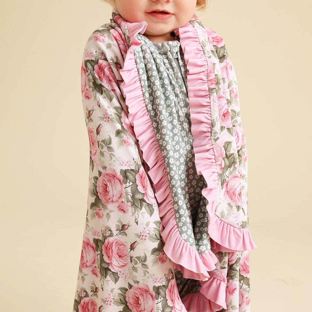 Sandrine & Ophelia Ruffled Luxette Patoo® Blanket