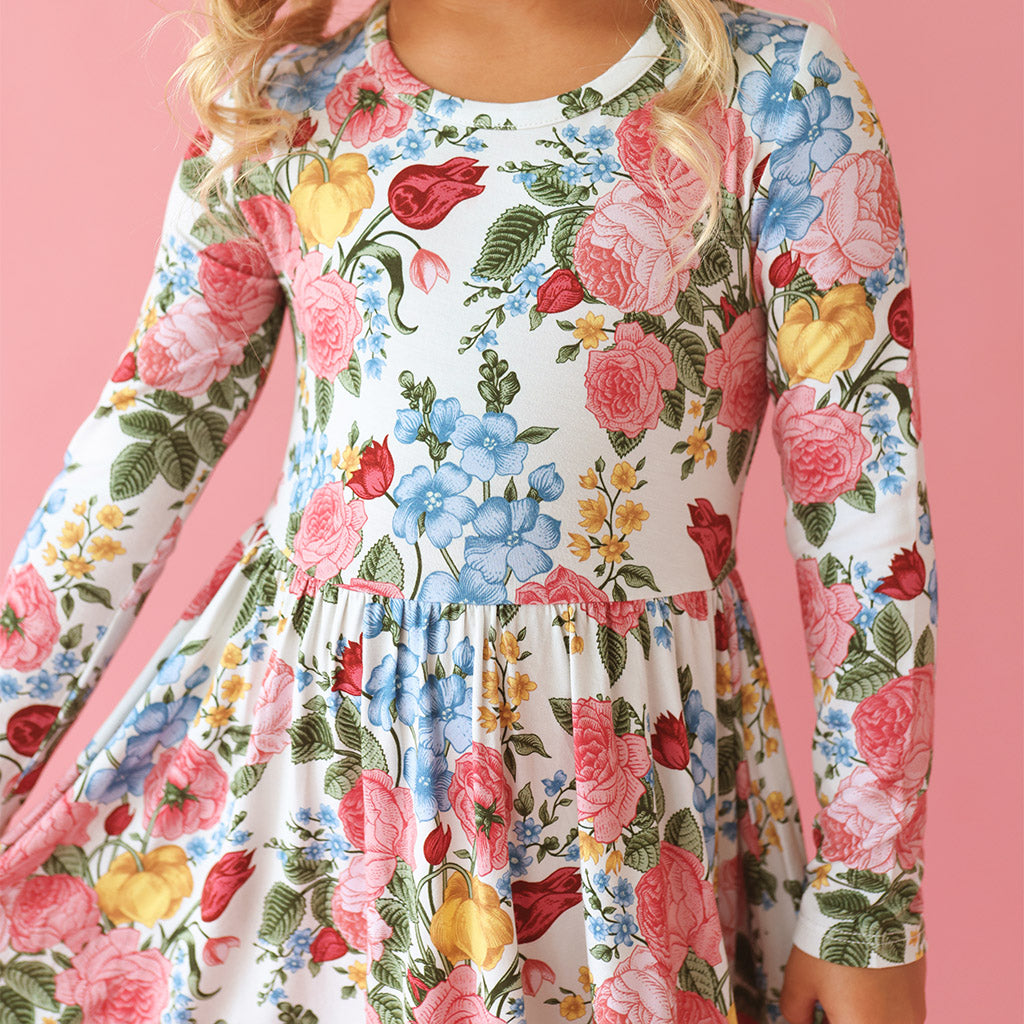 Rubina Long Sleeve Ruffled Twirl Dress