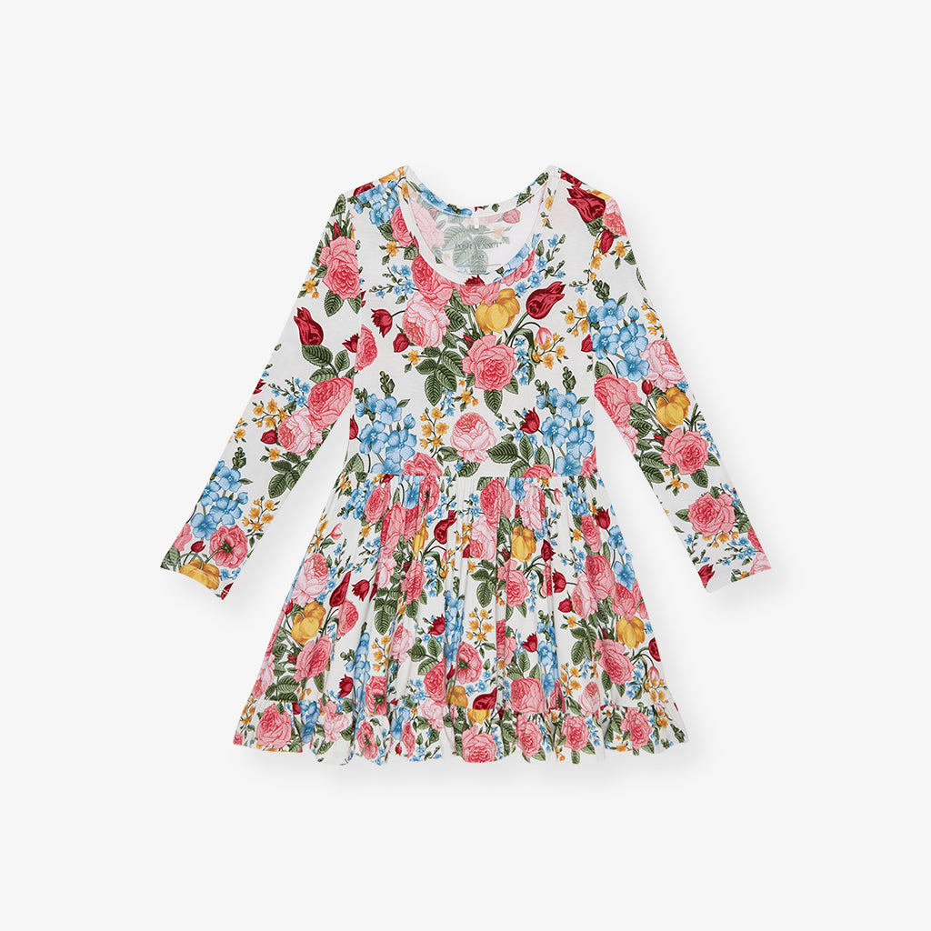 Rubina Long Sleeve Ruffled Twirl Dress