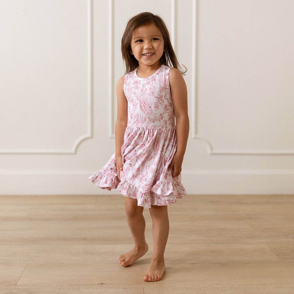 Antoinette Racerback Ruffled Twirl Dress