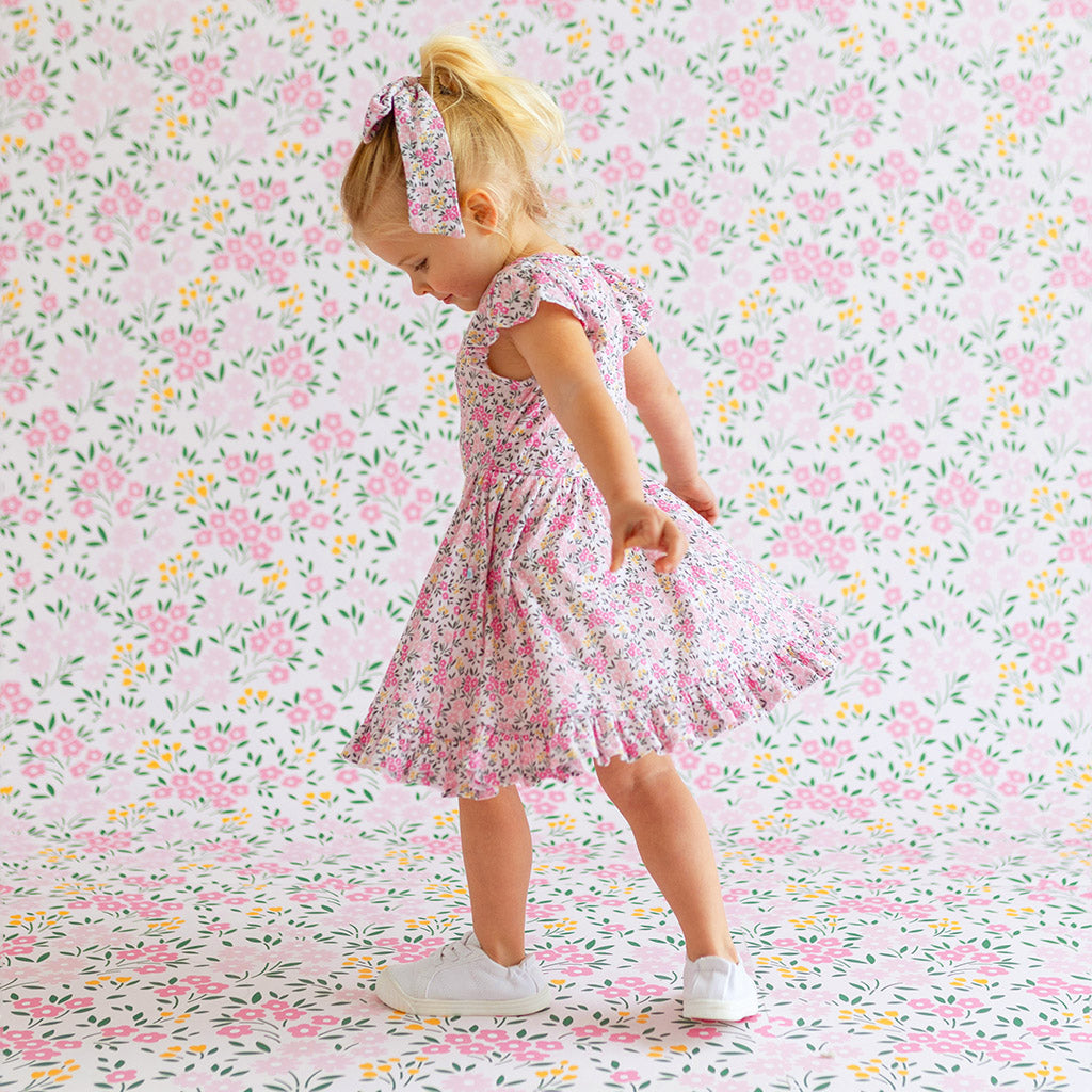 Meadow Haze Pointelle Ruffled Twirl Dress