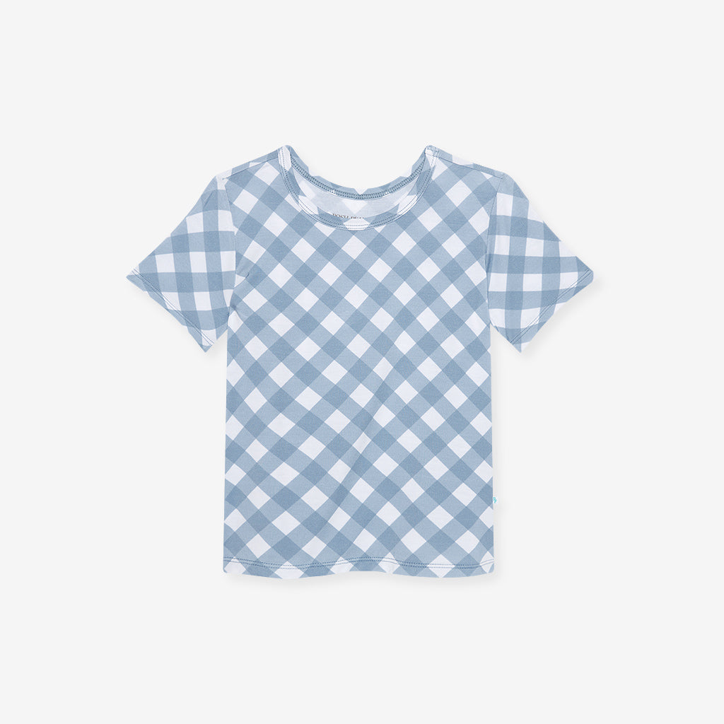 Dusty Blue Gingham Classic Tee