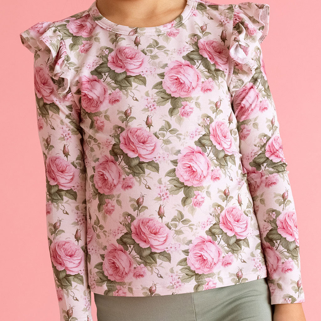 Sandrine Ruffled Shoulder Top