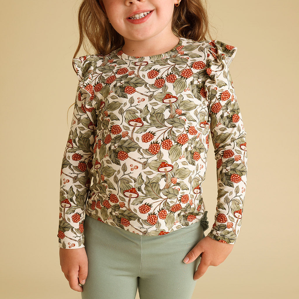 Wilda Ruffled Shoulder Top