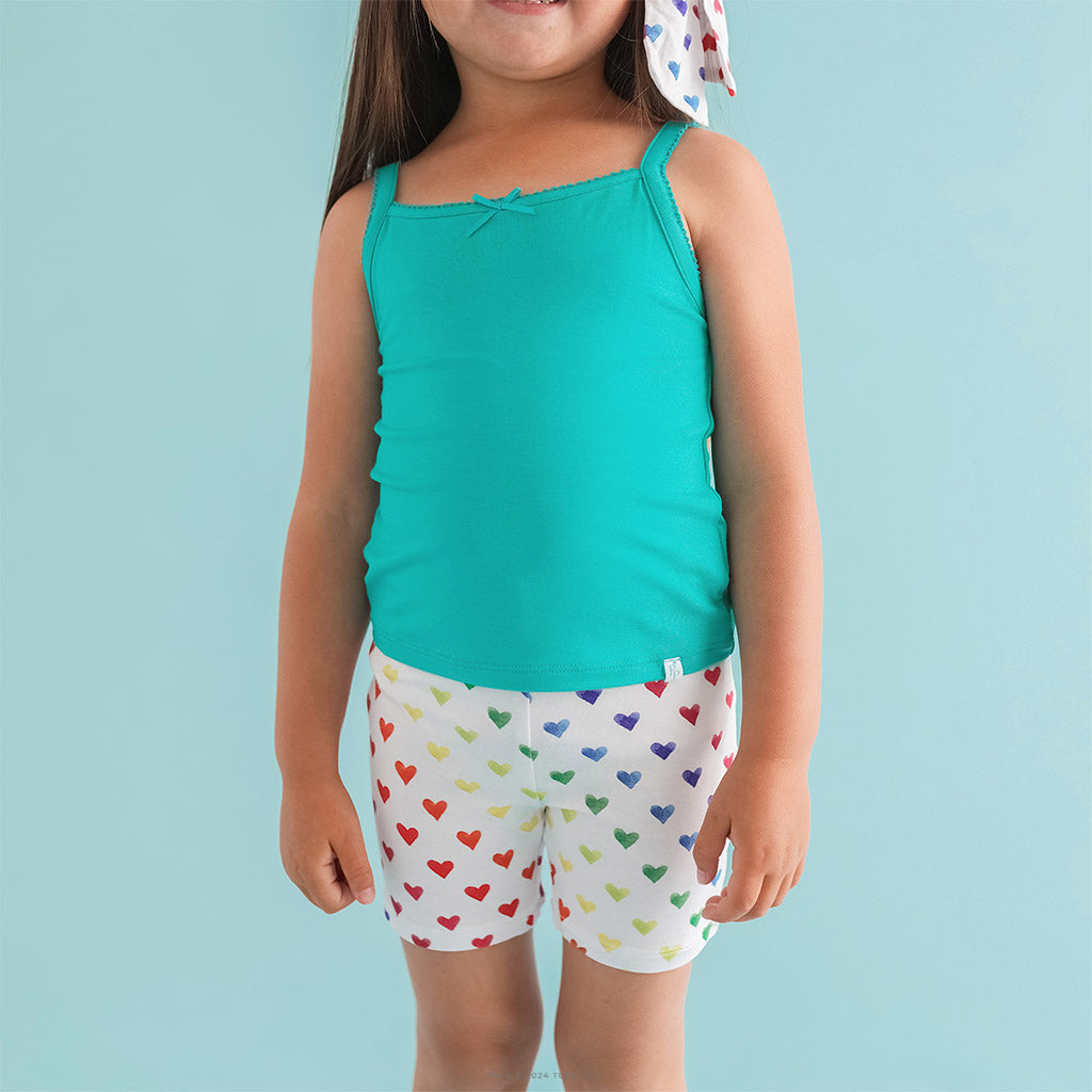 Signature Teal Girls' Picot Cami