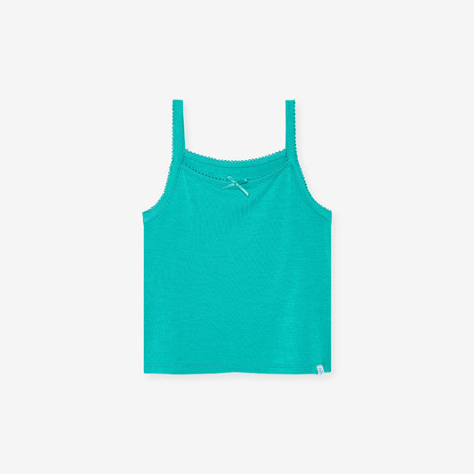 Signature Teal Girls' Picot Cami