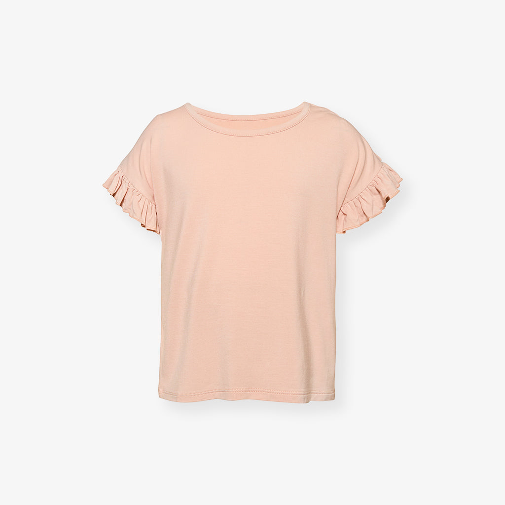 Dusty Blush Ruffled Tee