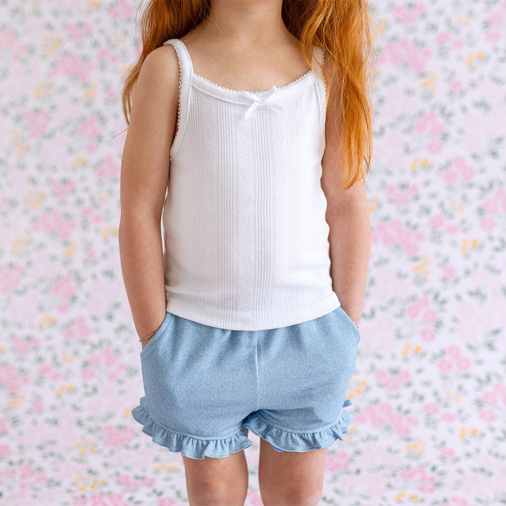 White Pointelle Cami