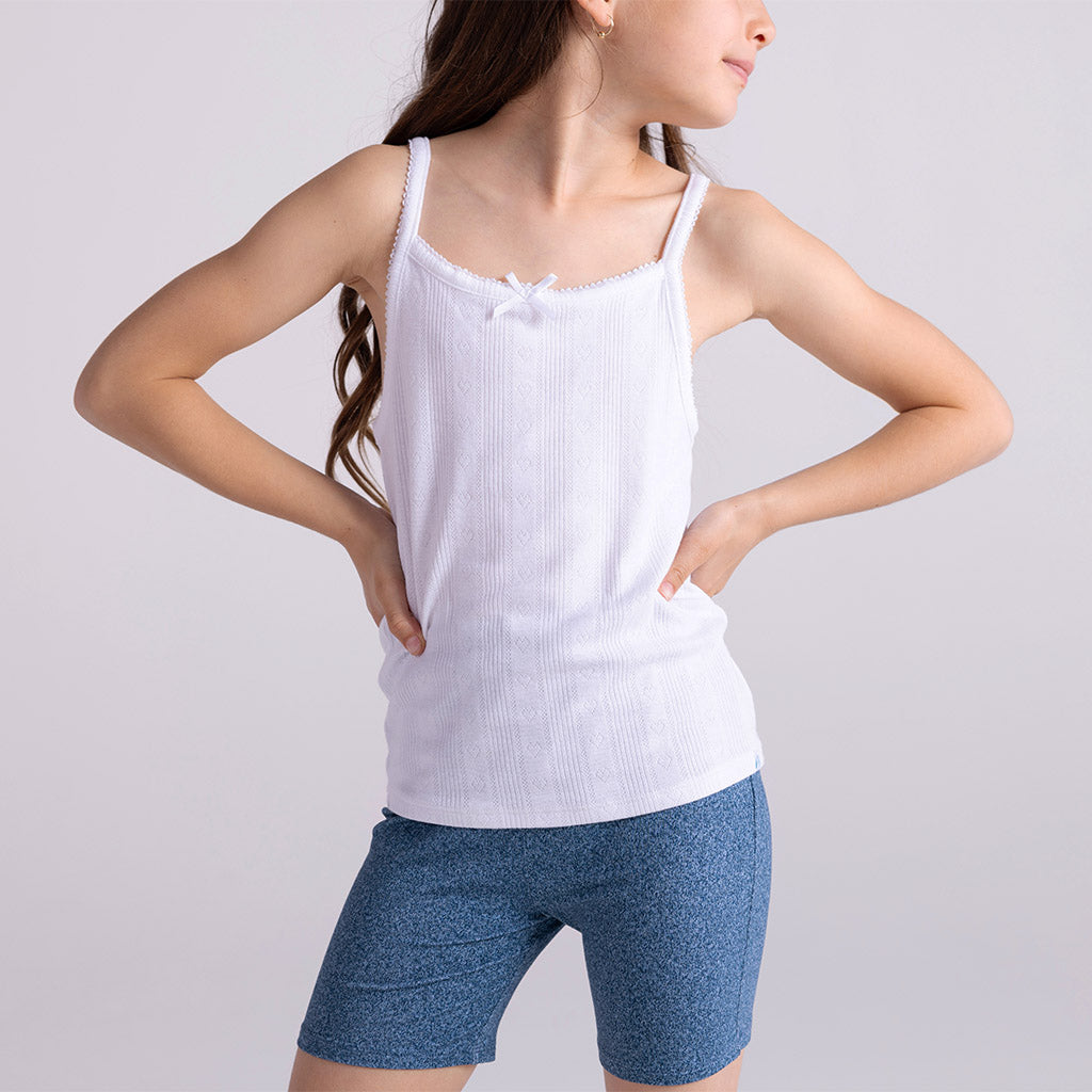 White Pointelle Cami
