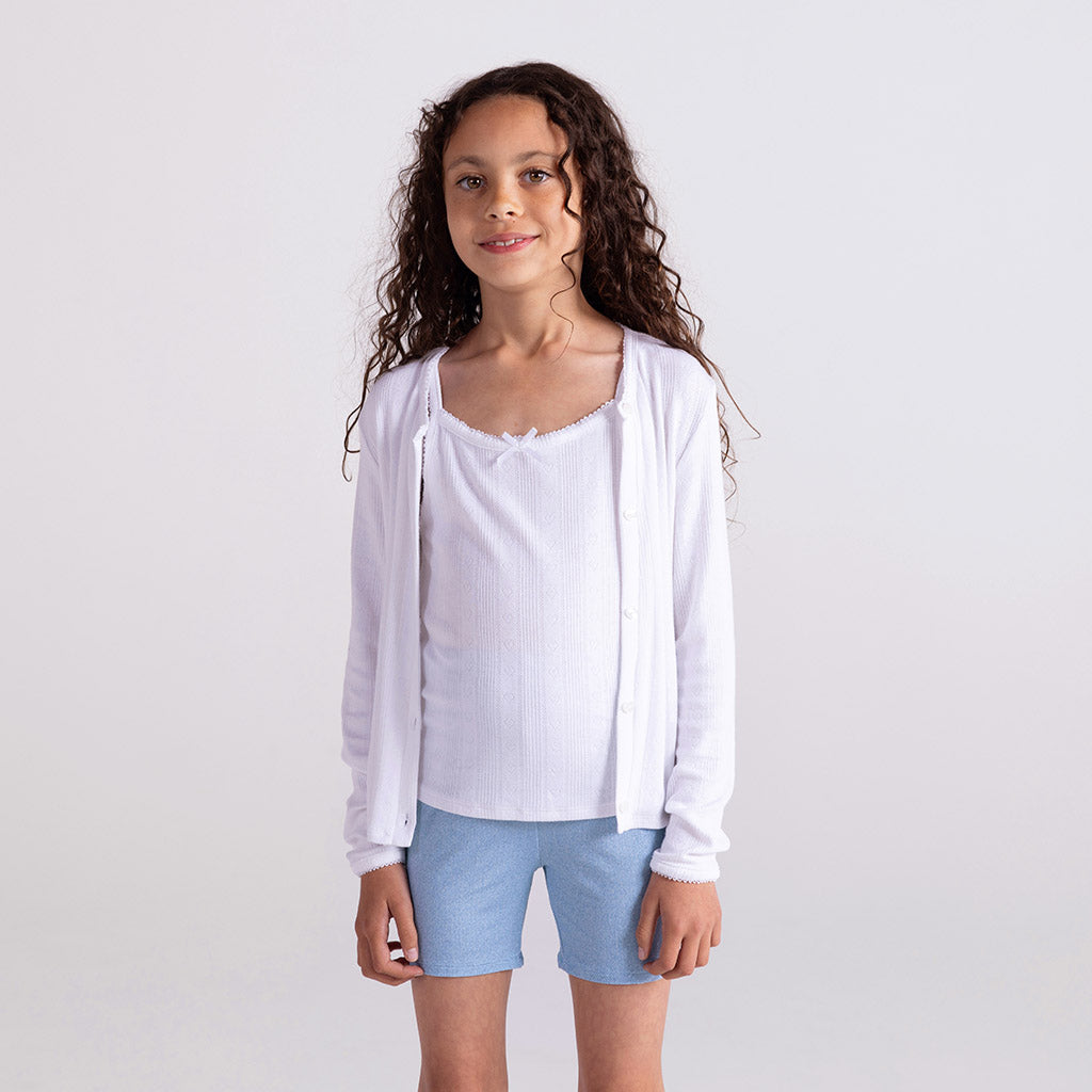 White Pointelle Cami