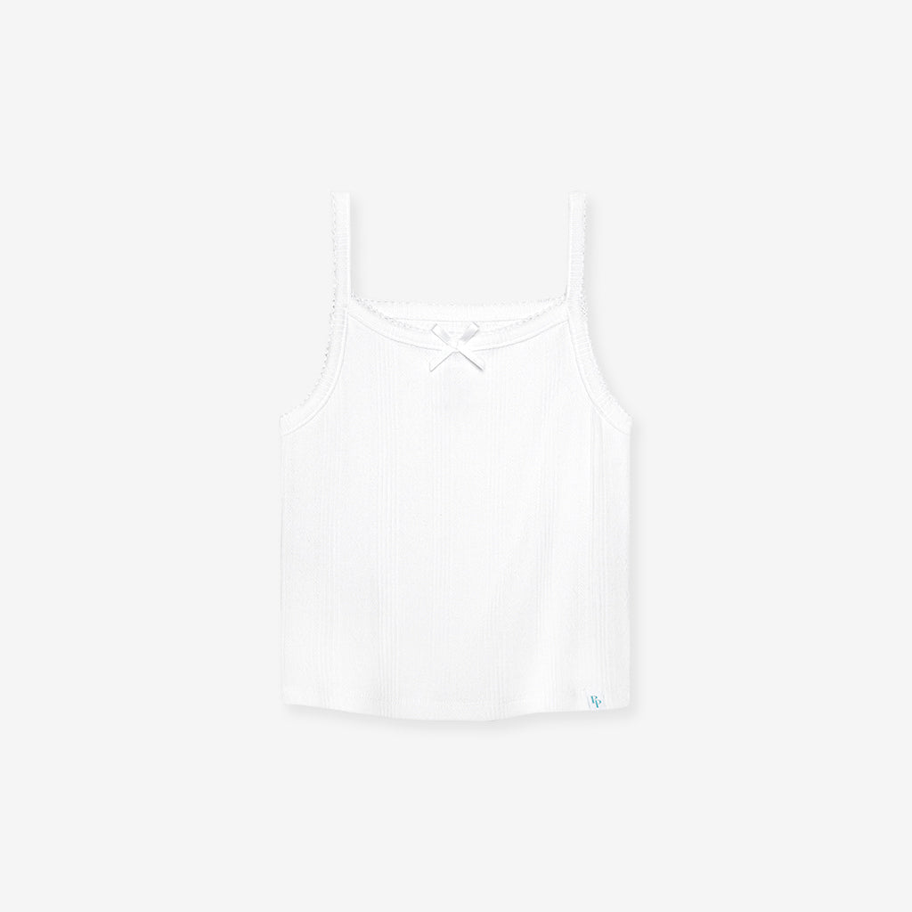 White Pointelle Cami