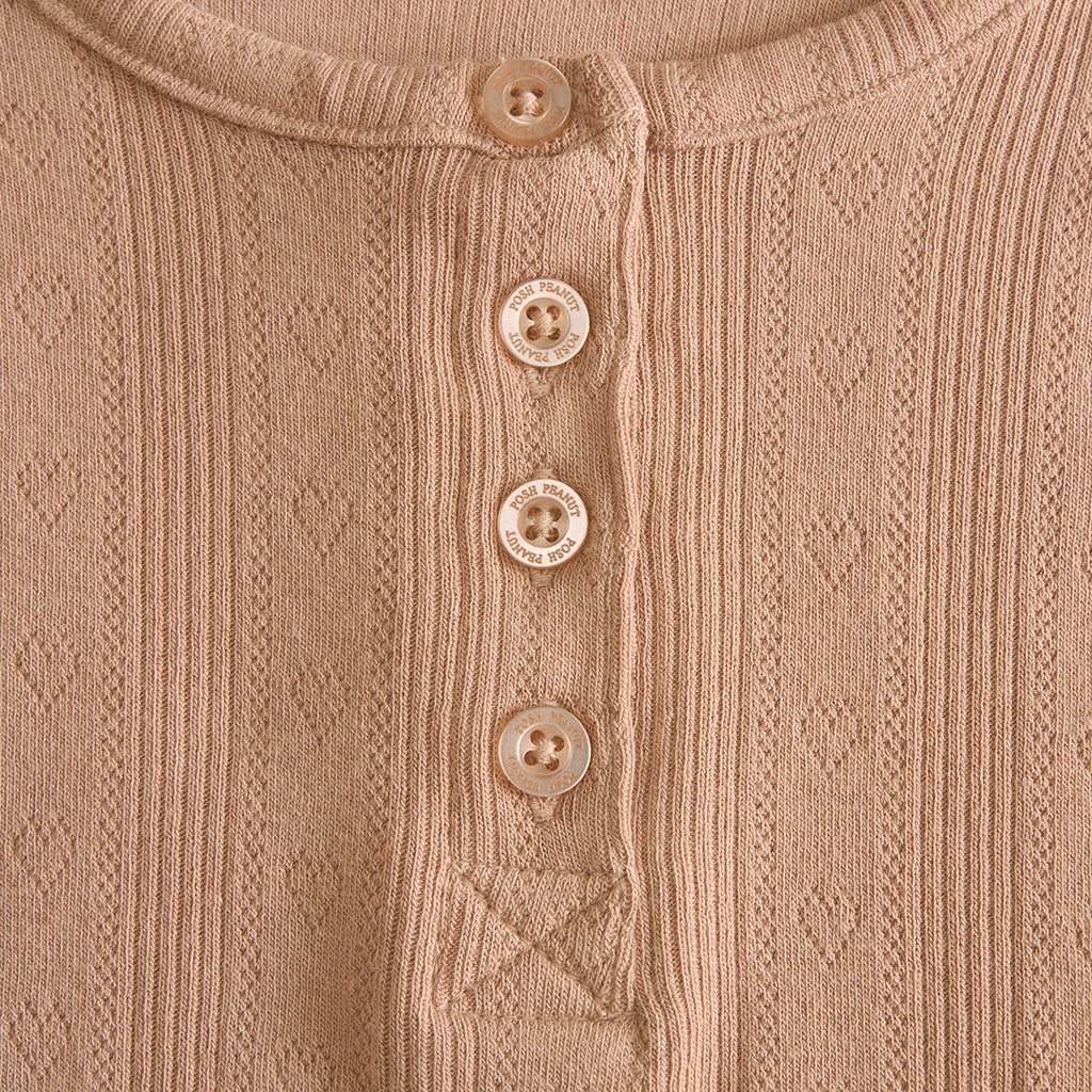 Macchiato Pointelle Henley Top
