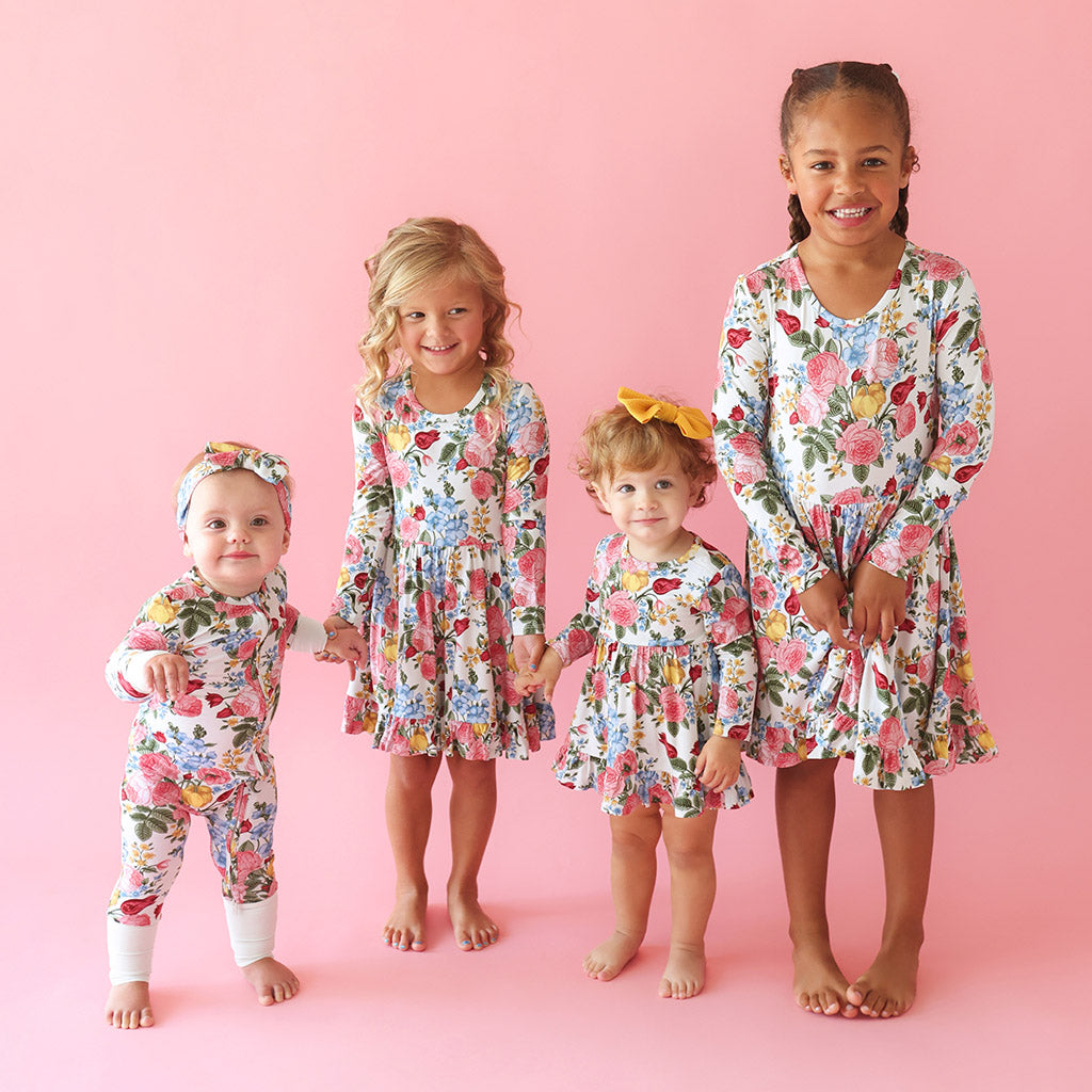 Rubina Long Sleeve Ruffled Twirl Dress