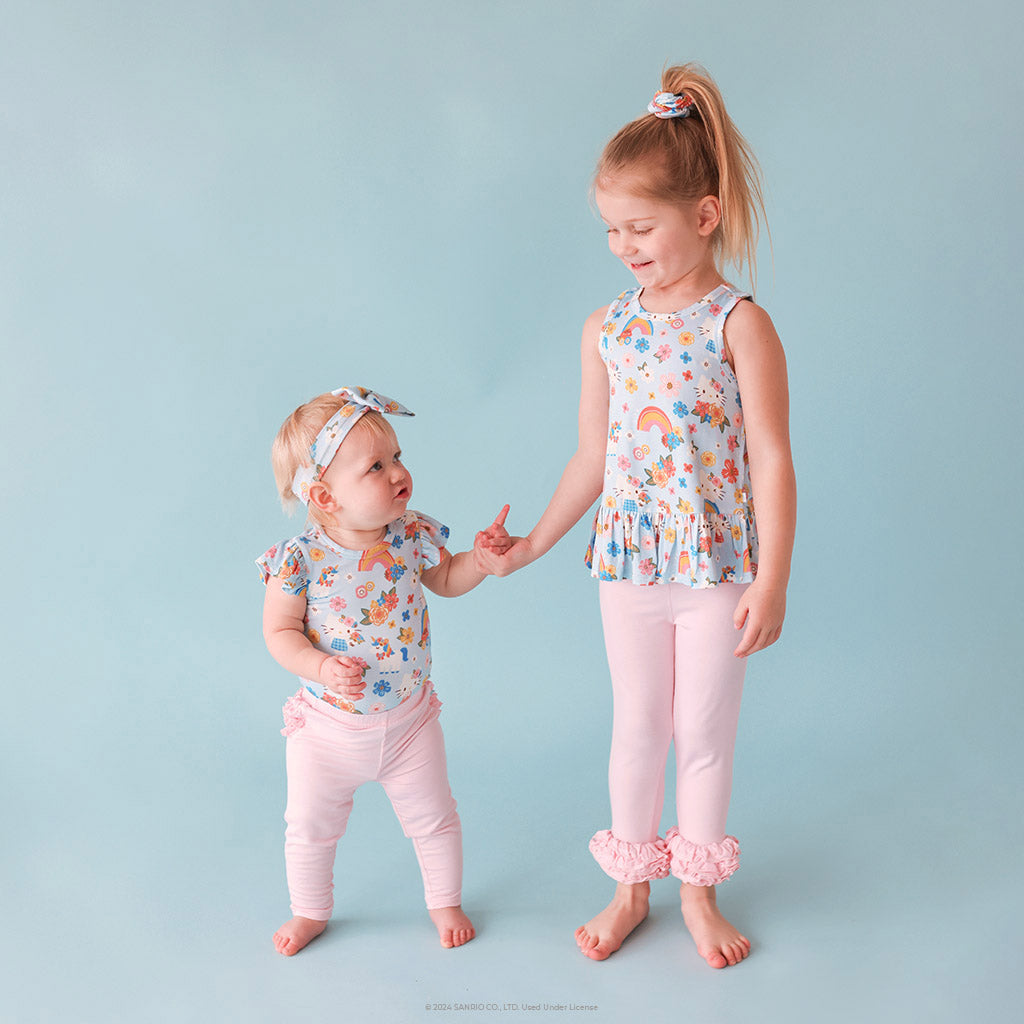 Springtime Pastel Pink Cha-Cha Leggings