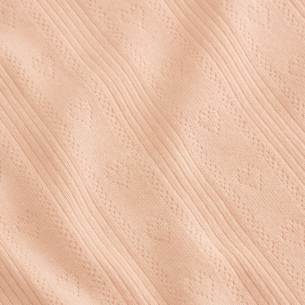 Dusty Blush Pointelle Henley Top