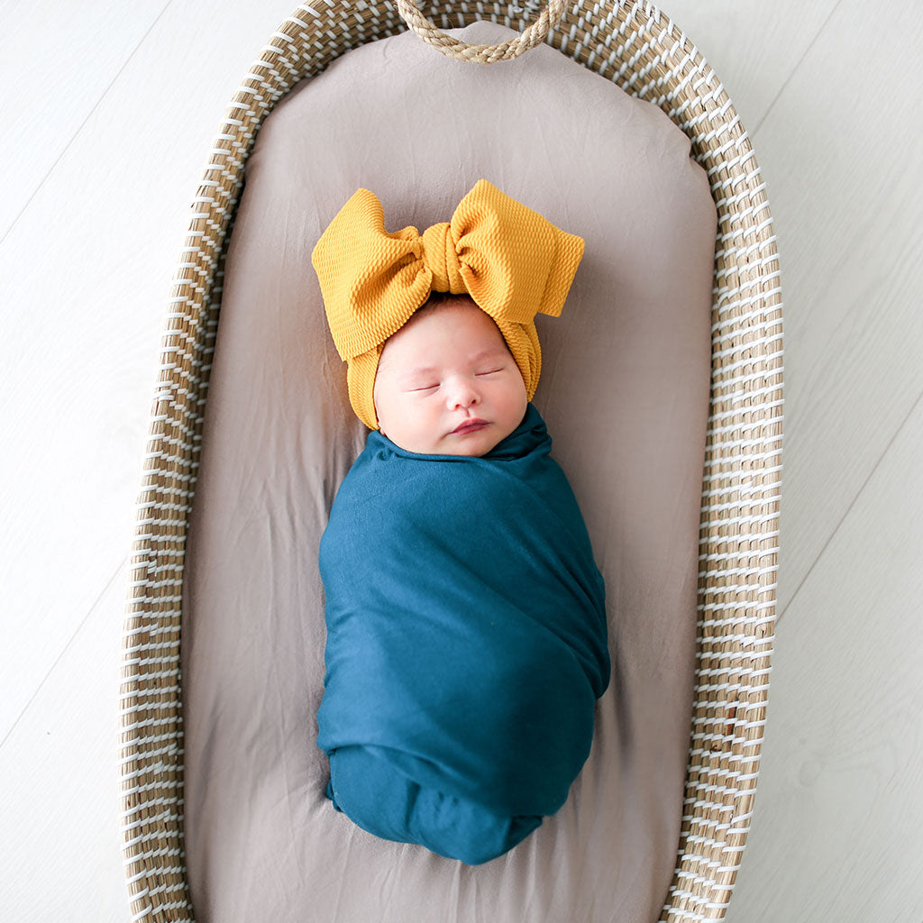 Sailor Blue Swaddle Beanie Set