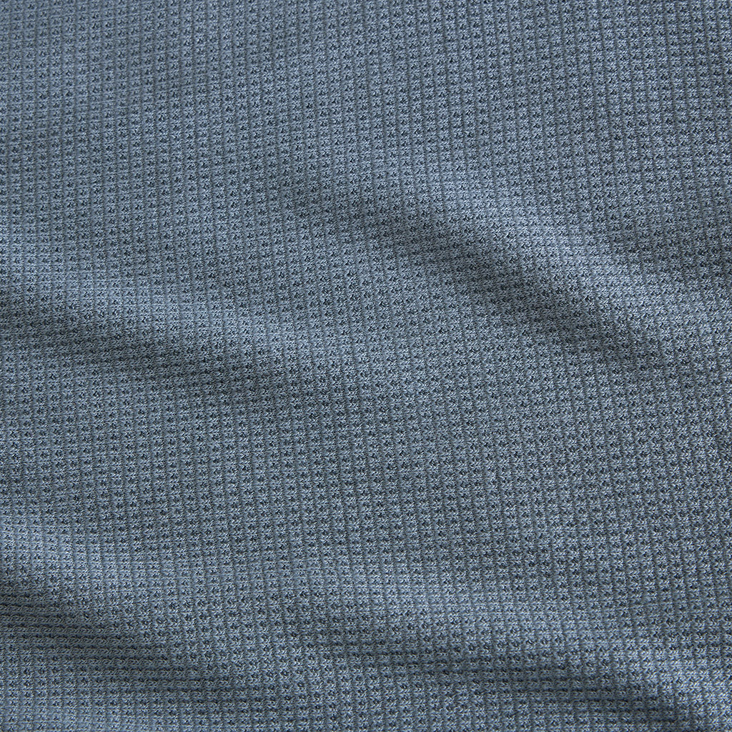 Slate Waffle Footie Zippered One Piece